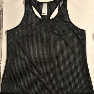 Danskin Now Black Mesh Racerback Tank